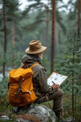 Senior Naturalist Exploring the Wilderness