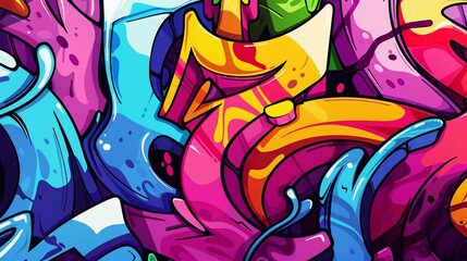 Obraz premium Abstract background colorful graffiti style which is very good