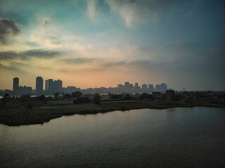 Fototapeta premium Egyptian Nile River in Maadi city
