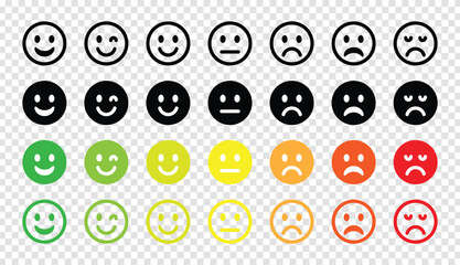 emoticon icon set. emoji vector set
