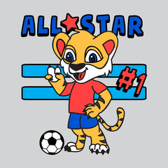ALL STAR SOCCER PLAYER TIGER