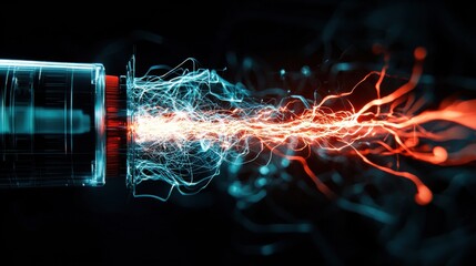 Detailed visualization of plasma technology inside an air purifier, showcasing a network of electric arcs creating a complex web of ions. The photo emphasizes the precision and effectiveness of the