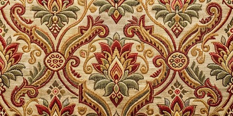 Fabric textured with intricate weaves and patterns , textile, material, background, design, texture, cloth, threads, fibers