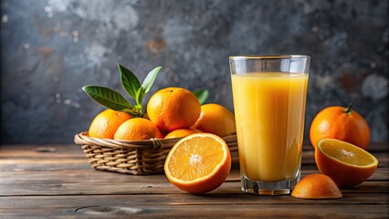 Refreshing glass of freshly squeezed orange juice, citrus, drink, healthy, vitamin C, cold, liquid, beverage, straw