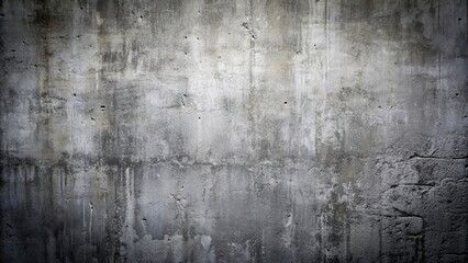 Fototapeta premium Old gray concrete wall providing dark textured background, concrete, wall, gray, aged, weathered, rough, grunge, urban