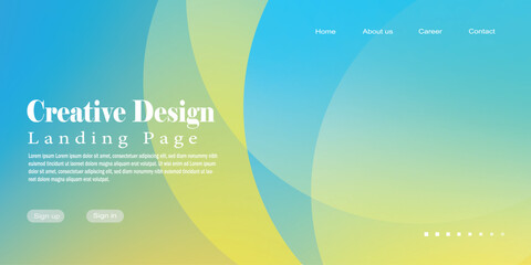 Landing page template for your website with a modern and trendy background. Abstract dynamic, modern, futuristic, multi colored, simple for website template background