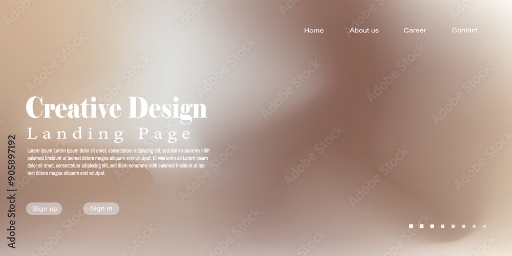 Fototapete landing page template for your website with a modern and trendy background. abstract dynamic, modern