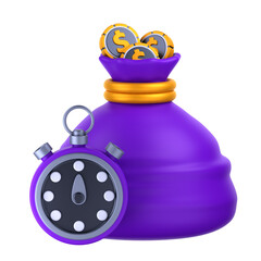 Retirement Savings 3D Illustration for uiux, web, app, presentation, etc