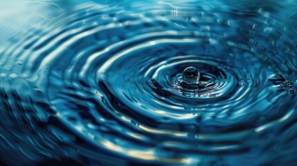 Blue water texture with rings and ripples for spa concept background