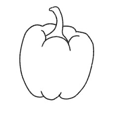 Colouring pepper vegetable illustration of a pepper