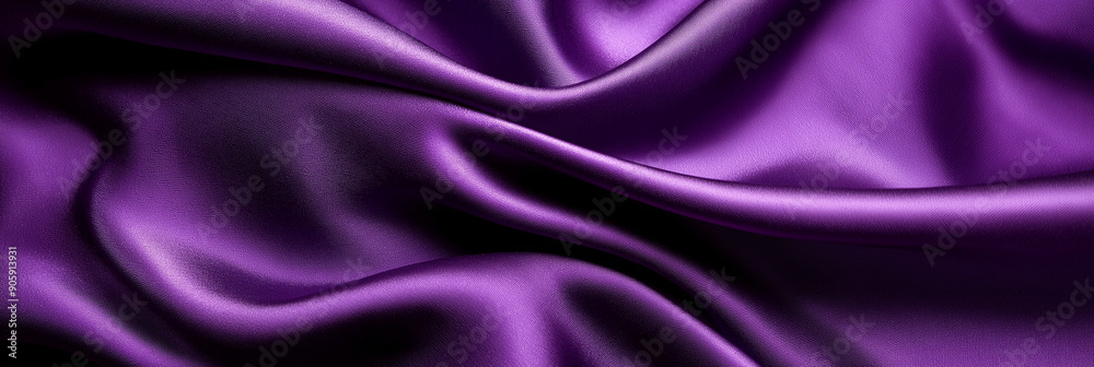 Poster abstract smooth violet silk background forming soft waves