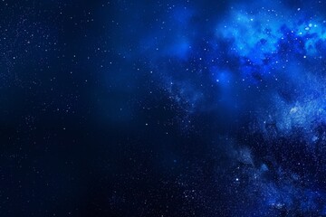 Fototapeta premium Dark blue background with glowing particles, creating a mesmerizing and futuristic visual effect. Ideal for technology, space, and sci-fi themes.