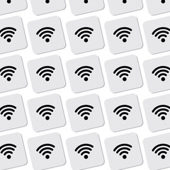 Wi-fi zone icon pattern background Vector