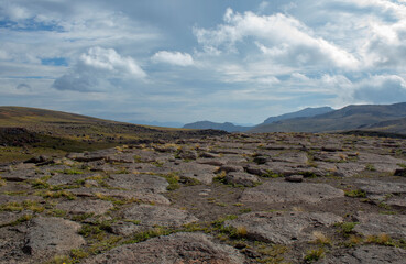A landscape in the mountains