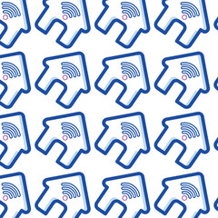 Wi-fi zone icon pattern background Vector