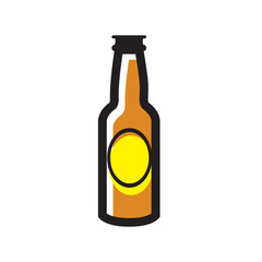 Isolated bottle beer icon Vector