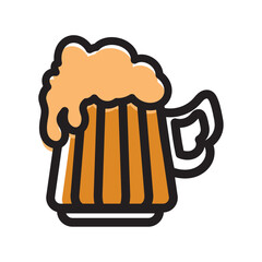 Isolated glass beer icon Vector