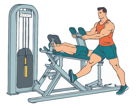 recommend clip art: L’homme travailler sur traction latissimus machine dans le gymnase. Coloré schéma isométrique d’équipement de conditionnement physique en action. Illustration vectorielle plane. Isolé sur fond blanc
                    
