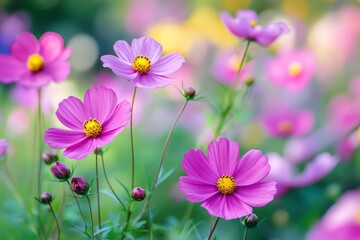 Beautiful flowers are blooming. in the garden, ai
