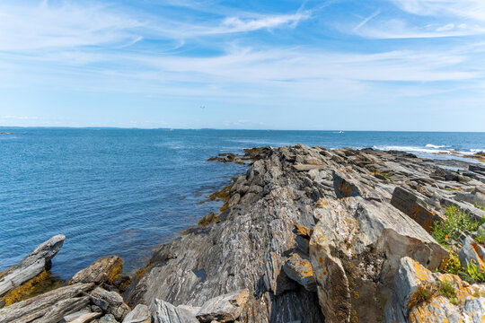 rocky coast of the sea