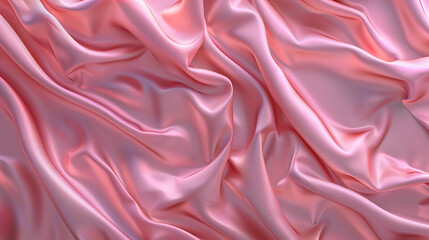 Obraz premium Pink silk background realistic top view