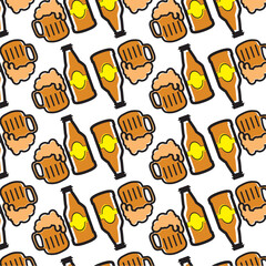 beers icon Pattern background Vector
