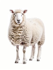 Fototapeta premium sheep isolated on white background