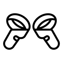 Vr controllers icon. Vector line icon © Rhendy