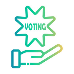 voting Line Gradient Icon