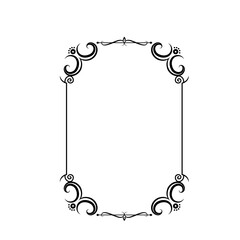 rectangular floral frame