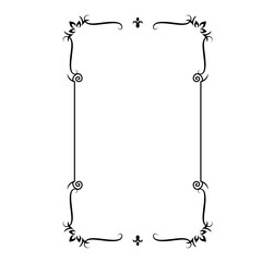 rectangular floral frame