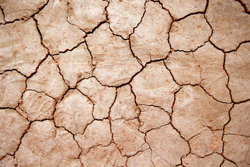 Cracked ground light brown background Natural disaster