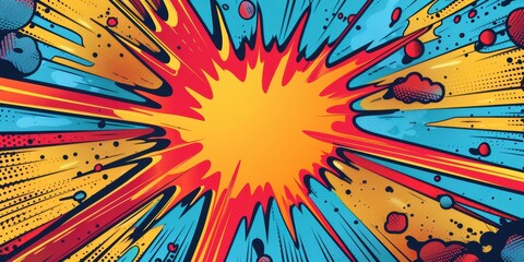 Fototapeta premium Colorful Comic Book Explosion