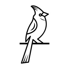 cardinal bird Line Icon