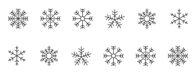 collection of snowflake icons