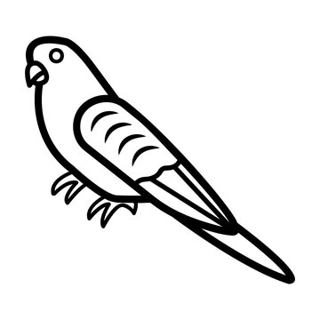 recommend clip art: budgerigar Line Icon
