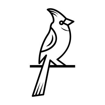 recommend clip art: cardinal bird Line Icon