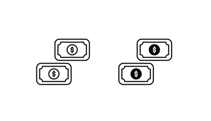 Money Flow icon design with white background stock illustration