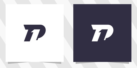 letter p1 logo design vector