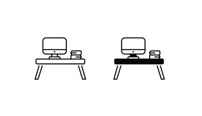 Workspace icon design with white background stock illustration