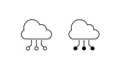 Cloud Computing icon design with white background stock illustration