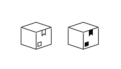 Package icon design with white background stock illustration