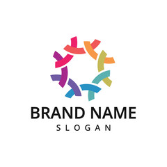 Community Logo Elements Template.Community human Icon template vector.