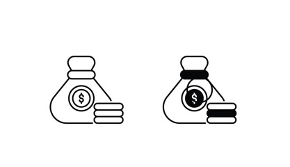 Budget icon design with white background stock illustration