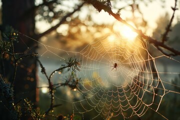 close up spider web