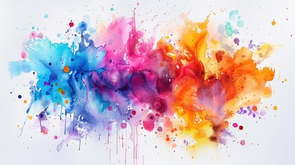 Fototapeta premium Vibrant watercolor splatters