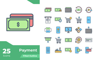 Payment Filled Color Icons