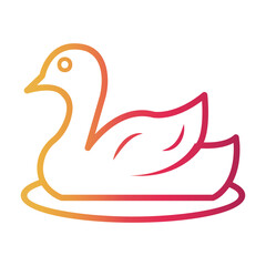swan Line Gradient Icon