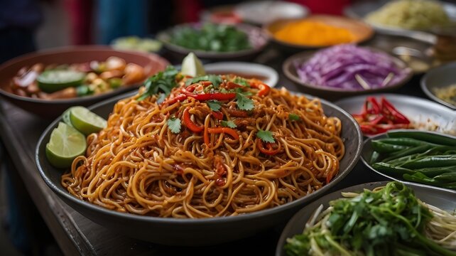 stir fried noodles with vegetables