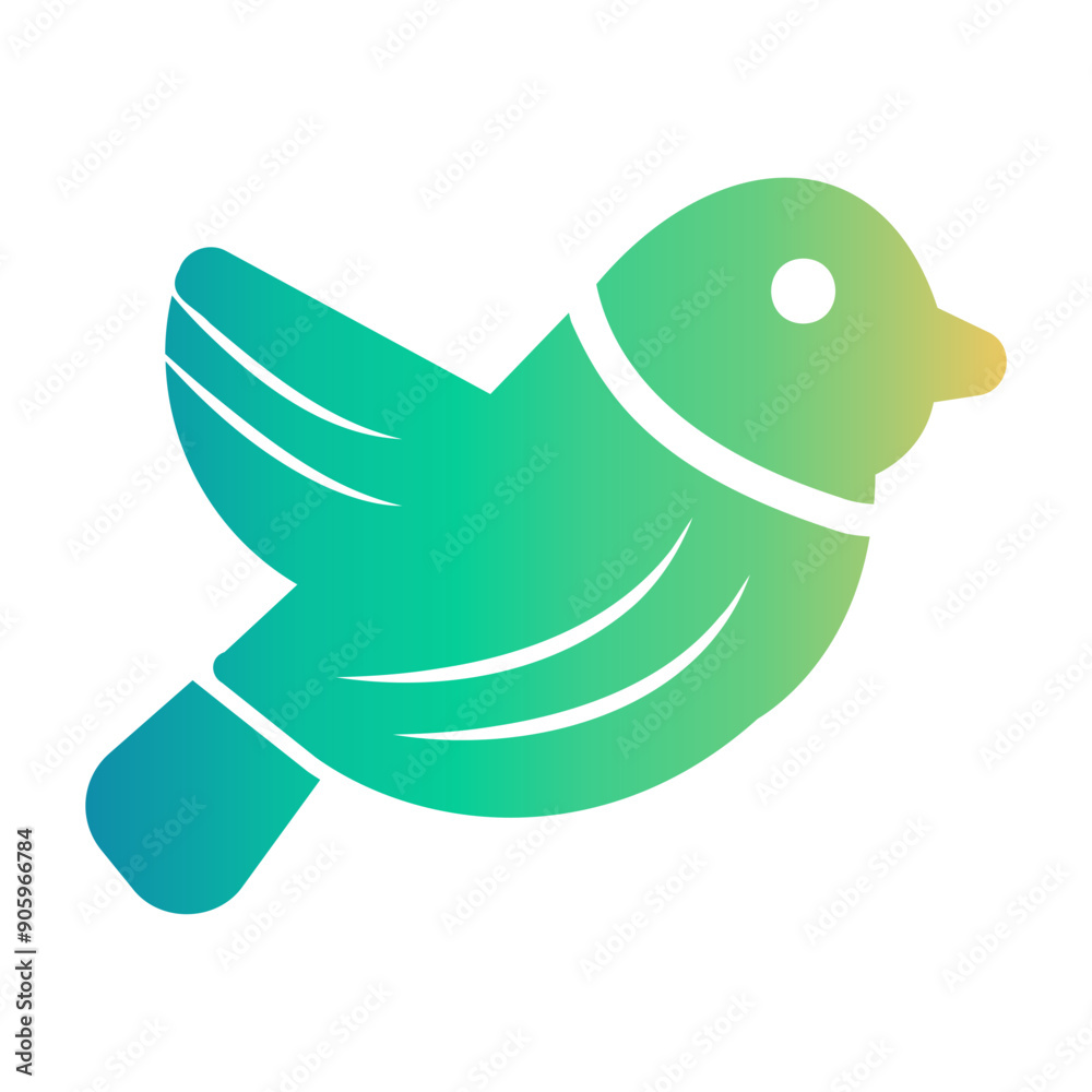 Canvas Prints sparrow bird Gradient icon